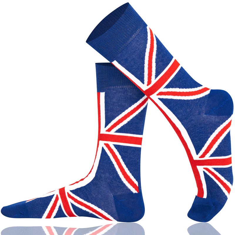 Mysocks Mens Multi Design Crew Socks British Flag - Image 1